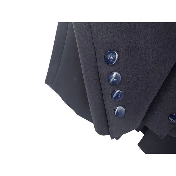 Veronica Beard Scuba Blazer Navy Blue Single Button Peak Lapel Size 2 - Picture 6 of 11